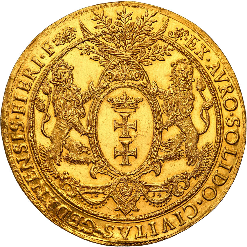 Zygmunt III Waza donatywa wagi 5 dukatów 1614 Gdańsk Ex. Potocki Collection